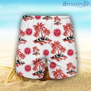Stade De Reims Hawaiian Shirt And Shorts Trendy Beach Season For Men And Women Product Photo 2