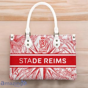 Stade De Reims Leather Handbag Custom Name Gift For Women Product Photo 3