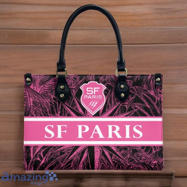 Stade Francais Leather Handbag Custom Name Gift For Women Product Photo 2