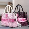 Stade Francais Leather Handbag Custom Name Gift For Women