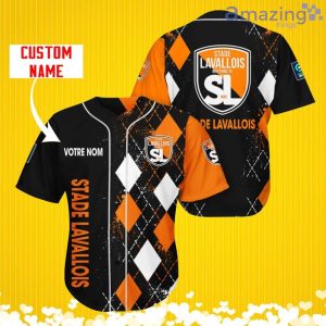 Stade Lavallois Sports Logo Jersey Baseball Shirt Custom Name With Diamond Brush Pattern For Men And Women image Stade Lavallois Sports Logo Jersey Baseball Shirt Custom Name With Diamond Brush Pattern For Men And Women Product Photo 2
