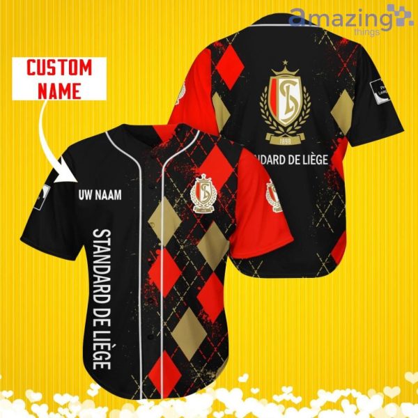 Standard Liege Sports Logo Jersey Baseball Shirt Custom Name With Diamond Brush Pattern For Men And Women Product Photo 1