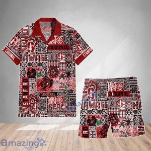 Stanford Cardinal Logo Team Hawaiian Shirt & Short New Design Summer Gift For Fans image Stanford Cardinal Logo Team Hawaiian Shirt & Short New Design Summer Gift For Fans Product Photo 2