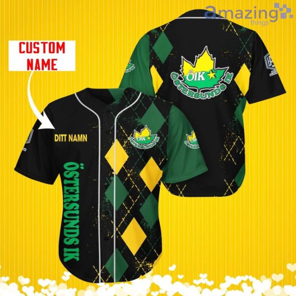Östersunds IK Sports Logo Jersey Baseball Shirt Custom Name With Diamond Brush Pattern For Men And Women Product Photo 1