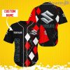 Suzuki Sports Logo Jersey Baseball Shirt Custom Name With Diamond Brush Pattern For Men And Women