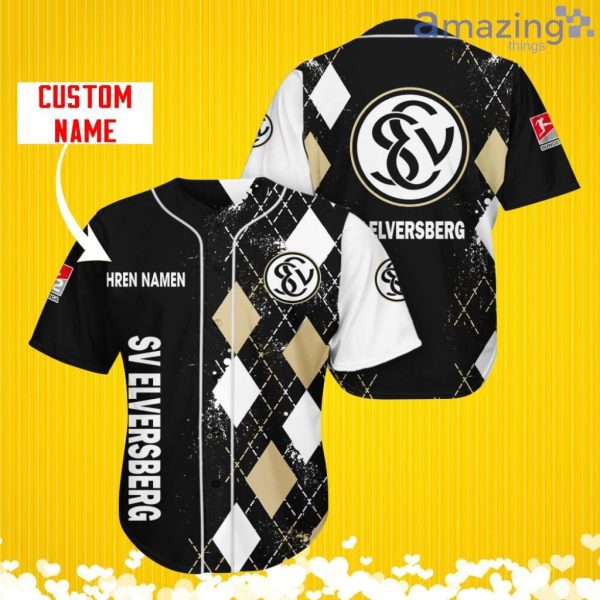 SV 07 Elversberg Sports Logo Jersey Baseball Shirt Custom Name With Diamond Brush Pattern For Men And Women Product Photo 1