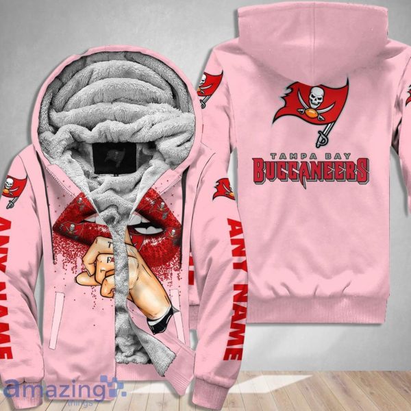 Tampa Bay Buccaneers Custom Name Shut The F Up Pink 3D Hoodie Shirt Product Photo 2