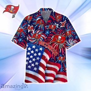 Tampa Bay Buccaneers NFL Flag Memorial Firework Hawaiian Shirt For Real Fans image Tampa Bay Buccaneers NFL Flag Memorial Firework Hawaiian Shirt For Real Fans Product Photo 2