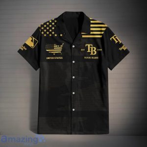 Tampa Bay Rays MLB Golden Hawaiian Shirt Limited Edition For Fans Custom Number & Name Product Photo 2