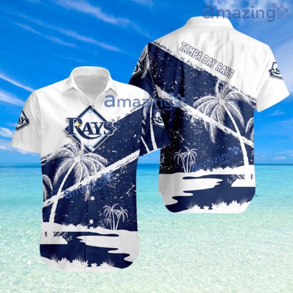 Tampa Bay Rays Mlb Sport Hawaiian Shirt Tropical Brush Grunge Elegant Style For Men And Women Product Photo 1