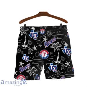 Texas Rangers MLB Logo Tropical Design Hawaiian Shirt & Short Product Photo 4