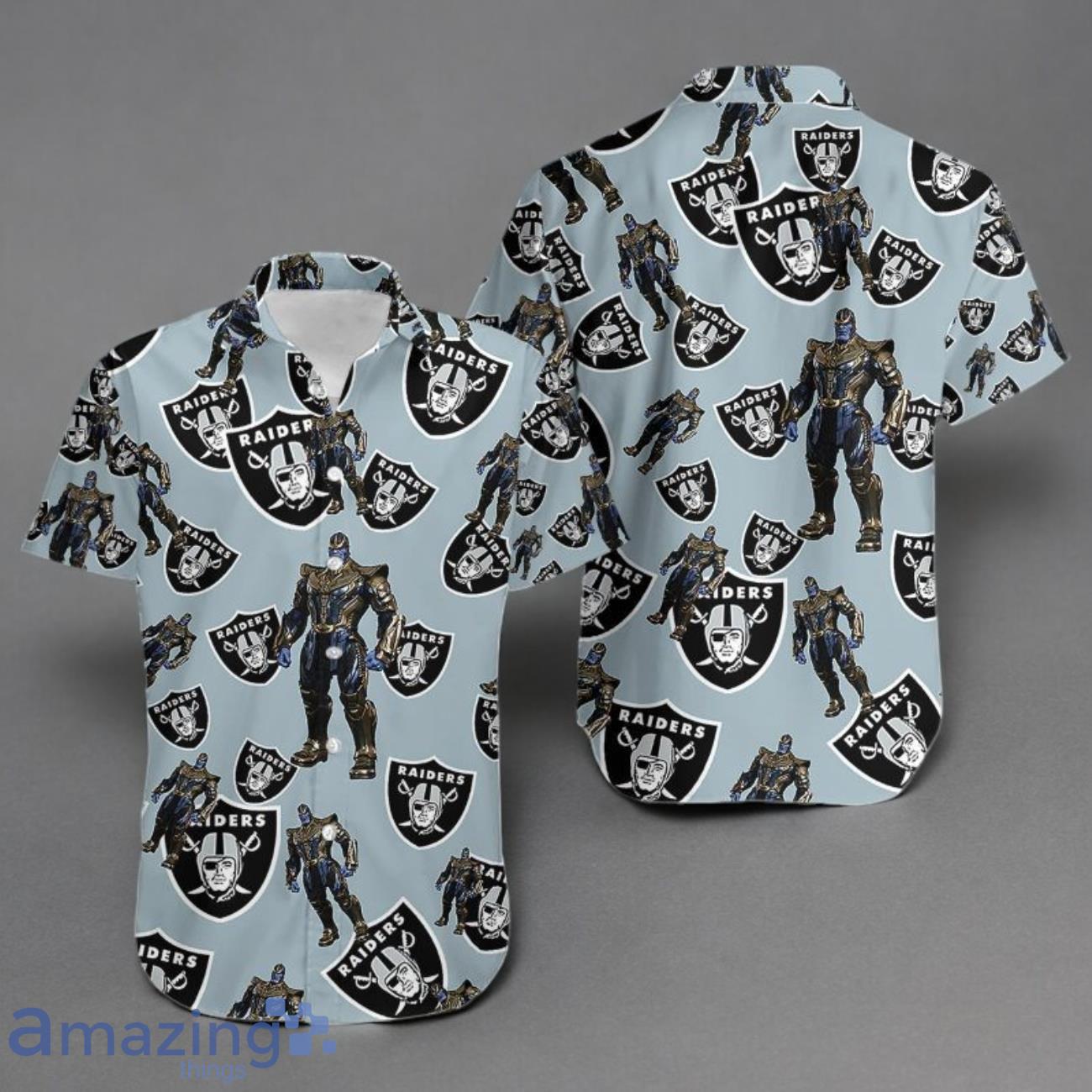 Thanos Avengers Symbols Aloha Hawaiian Shirts Oakland Raiders image Thanos Avengers Symbols Aloha Hawaiian Shirts Oakland Raiders Product Photo 1