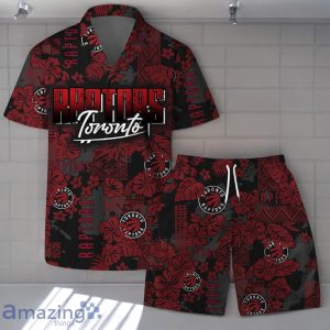 Toronto Raptors Team Logo Pattern Retro Magic Hawaiian Shirt And Short Product Photo 1