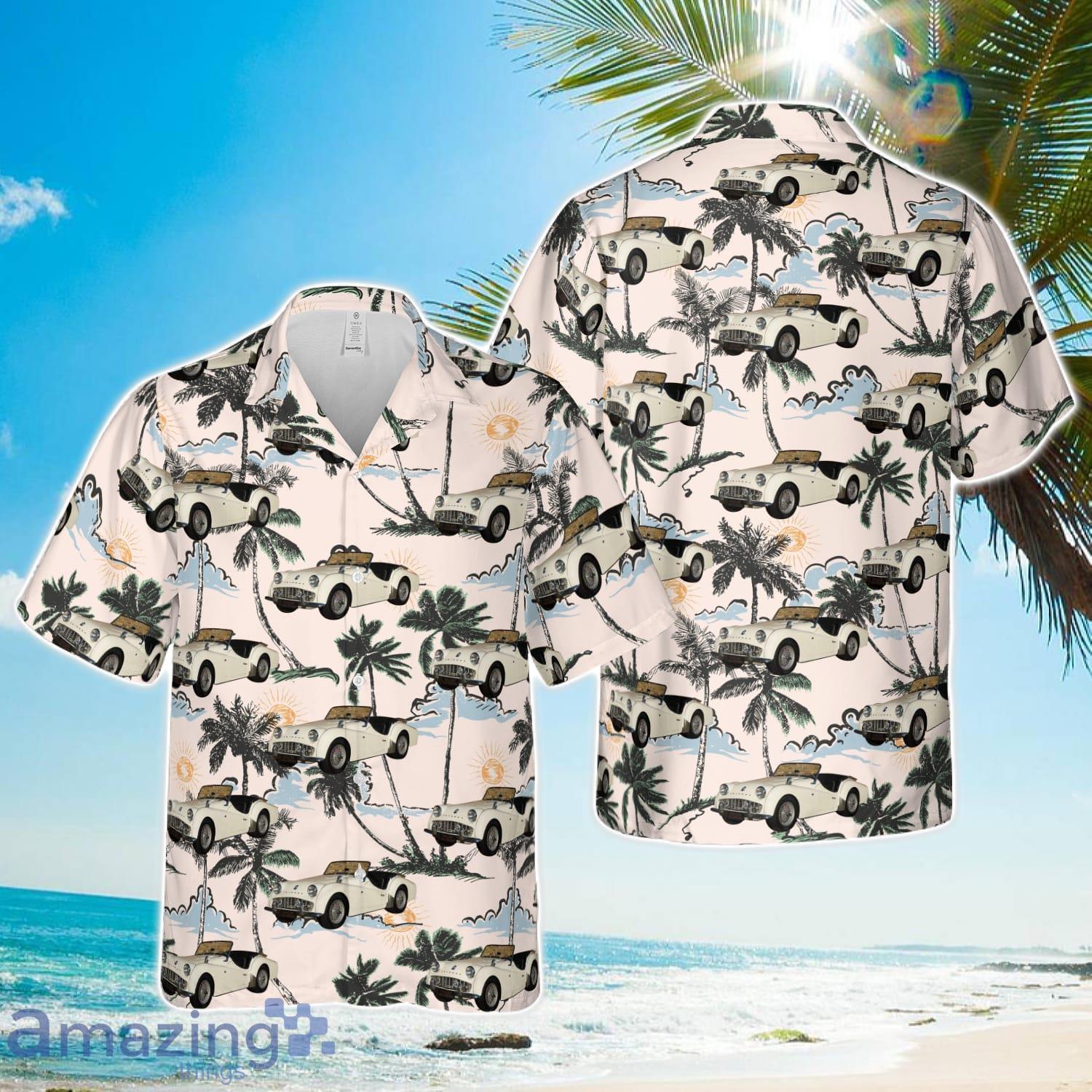 Triumph TR3 1961 3D Beach Shirt Summer Hawaiian Shirt image Triumph TR3 1961 3D Beach Shirt Summer Hawaiian Shirt Product Photo 1