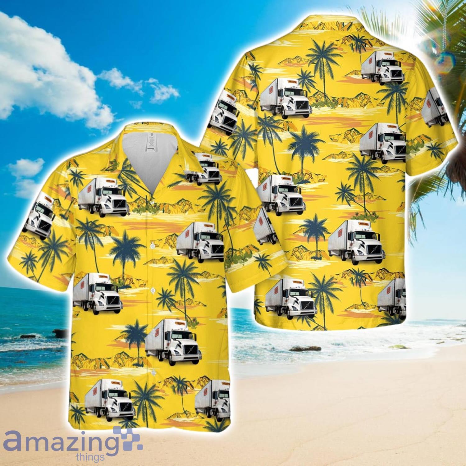Trucking Yellow Freight System Hawaiian Shirt Unisex For Men Women image Trucking Yellow Freight System Hawaiian Shirt Unisex For Men Women Product Photo 1