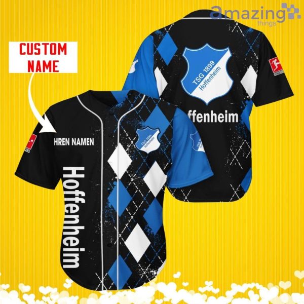 TSG Hoffenheim Sports Logo Jersey Baseball Shirt Custom Name With Diamond Brush Pattern For Men And Women Product Photo 1