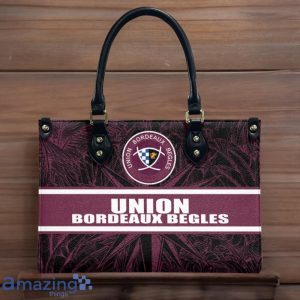 Union Bordeaux Begles Leather Handbag Custom Name Gift For Women image Union Bordeaux Begles Leather Handbag Custom Name Gift For Women Product Photo 2