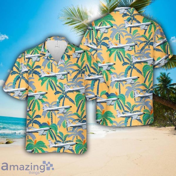 US Air Force 38th Reconnaissance Squadron Boeing RC-135V Rivet Joint Electronic Intelligence Aircraft Hawaiian Shirt 3D Printed Button Shirt Product Photo 1