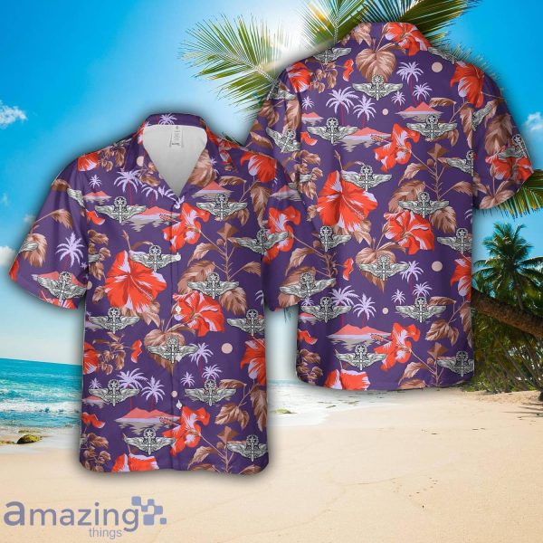 U.S. Air Force Flight Engineer Master Wings Hawaiian Shirt 3D Printed Button Shirt Product Photo 1