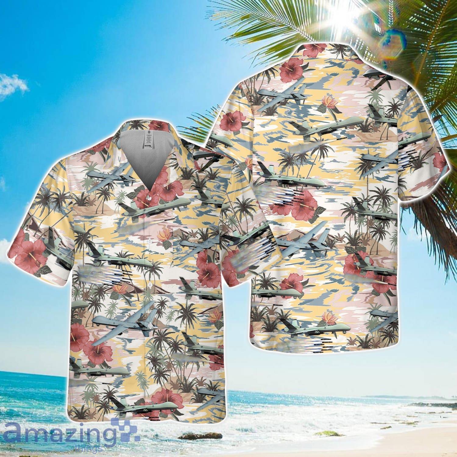US Air Force General Atomics MQ 9 Reaper Pocket Hawaiian Shirt Cute Summer Gift image US Air Force General Atomics MQ-9 Reaper Pocket Hawaiian Shirt Cute Summer Gift Product Photo 1