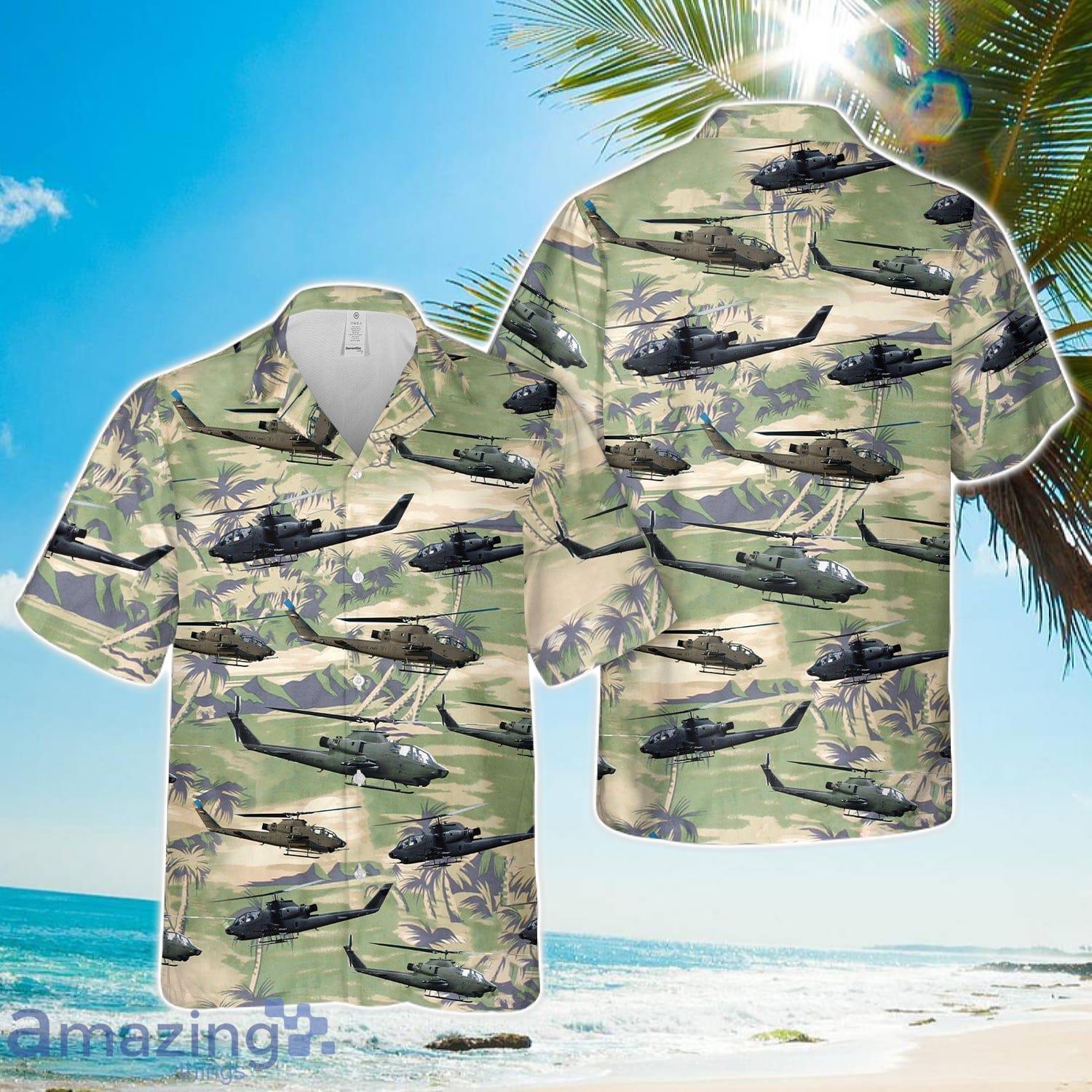 US Army AH 1F Hawaiian Shirt Holiday Summer Gift image US Army AH-1F Hawaiian Shirt Holiday Summer Gift Product Photo 1