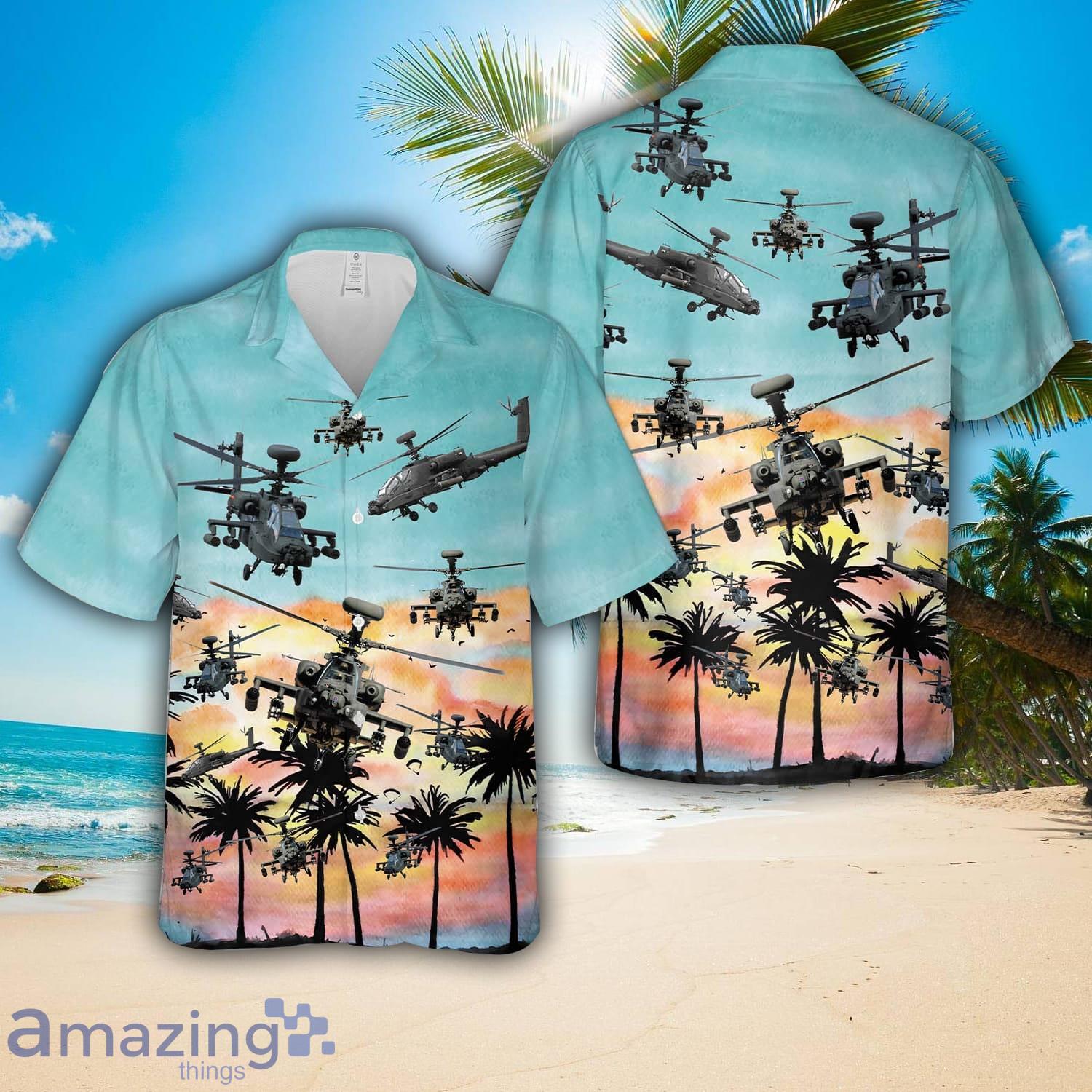 US Army Boeing AH 64 Apache Hawaiian Shirt Special Holiday Summer Gift image US Army Boeing AH-64 Apache Hawaiian Shirt Special Holiday Summer Gift Product Photo 1
