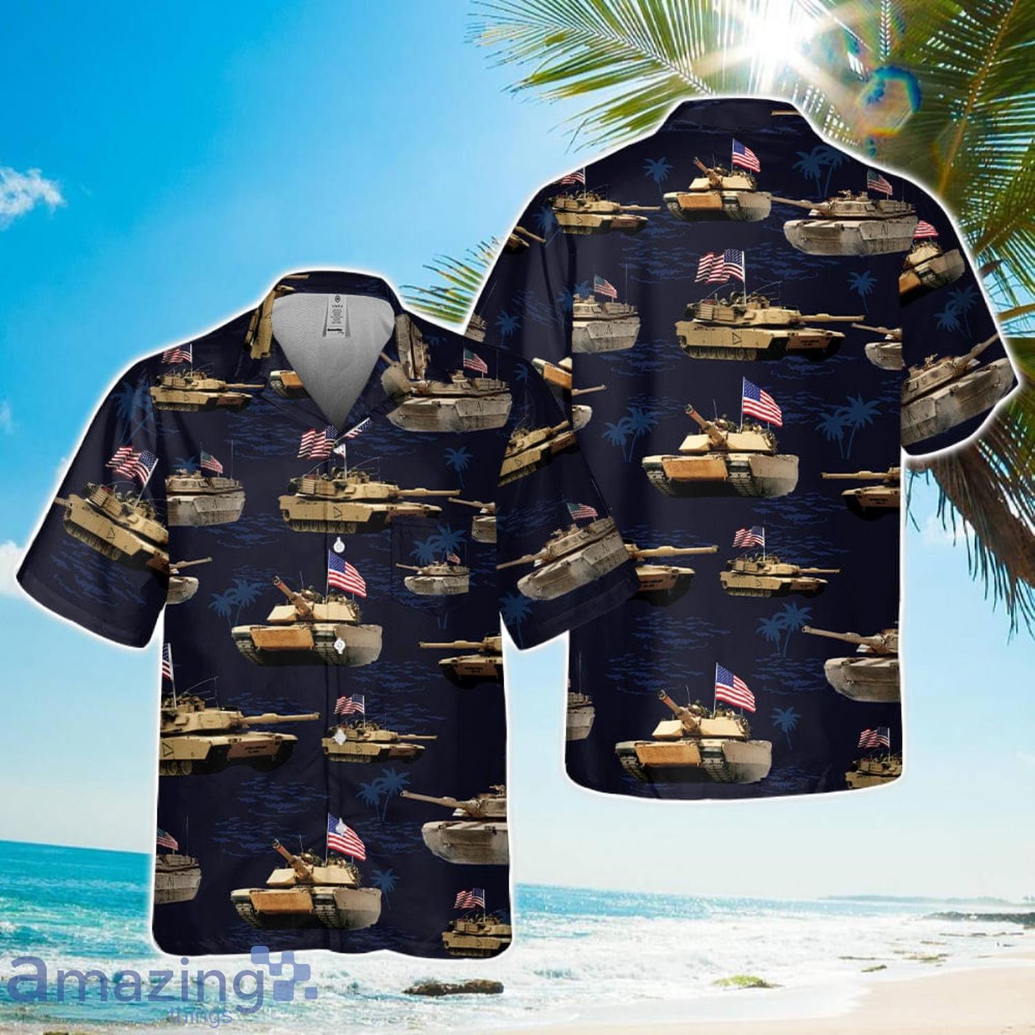 US Army M1A1 Abrams Tank July 4th Pocket Hawaiian Shirt Holiday Summer Gift image US Army M1A1 Abrams Tank July 4th Pocket Hawaiian Shirt Holiday Summer Gift Product Photo 1