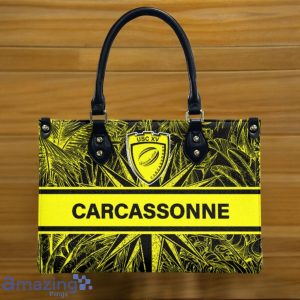 US Carcassonne Leather Handbag Custom Name Gift For Women Product Photo 2