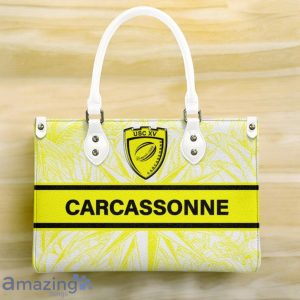 US Carcassonne Leather Handbag Custom Name Gift For Women Product Photo 3