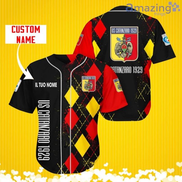 U.S. Catanzaro 1929 Sports Logo Jersey Baseball Shirt Custom Name With Diamond Brush Pattern For Men And Women Product Photo 1