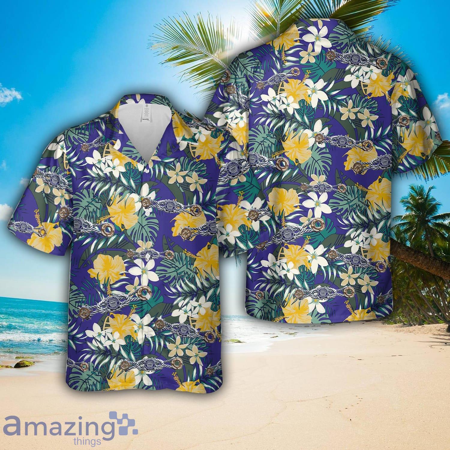 US Coast Guard Auxiliary Recreational Boating Safety Insignia Hawaiian Shirt Unisex For Men Women image US Coast Guard Auxiliary Recreational Boating Safety Insignia Hawaiian Shirt Unisex For Men Women Product Photo 1