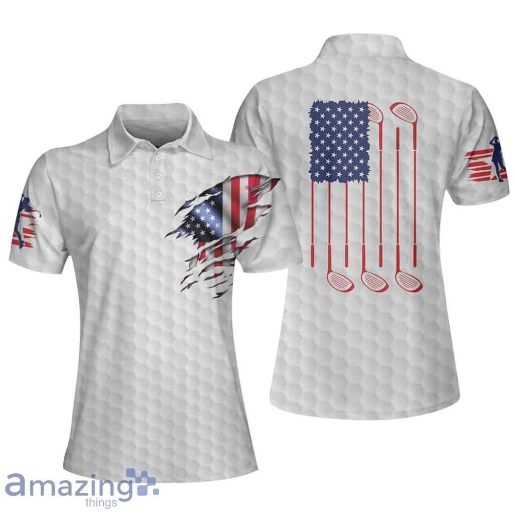 Us Flag Freedom With Golf Women Polo ShirtFor Golf Lover image Us Flag Freedom With Golf Women Polo ShirtFor Golf Lover Product Photo 1