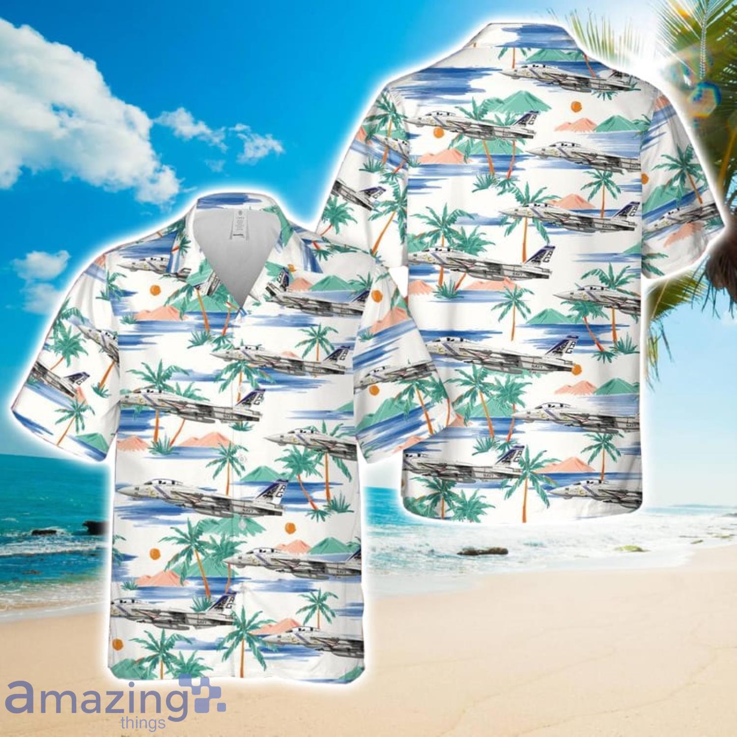 US Navy F-14B Tomcat Of VFA-143 Pukin Dogs Aloha Hawaiian Shirt Gift For Summer Product Photo 1