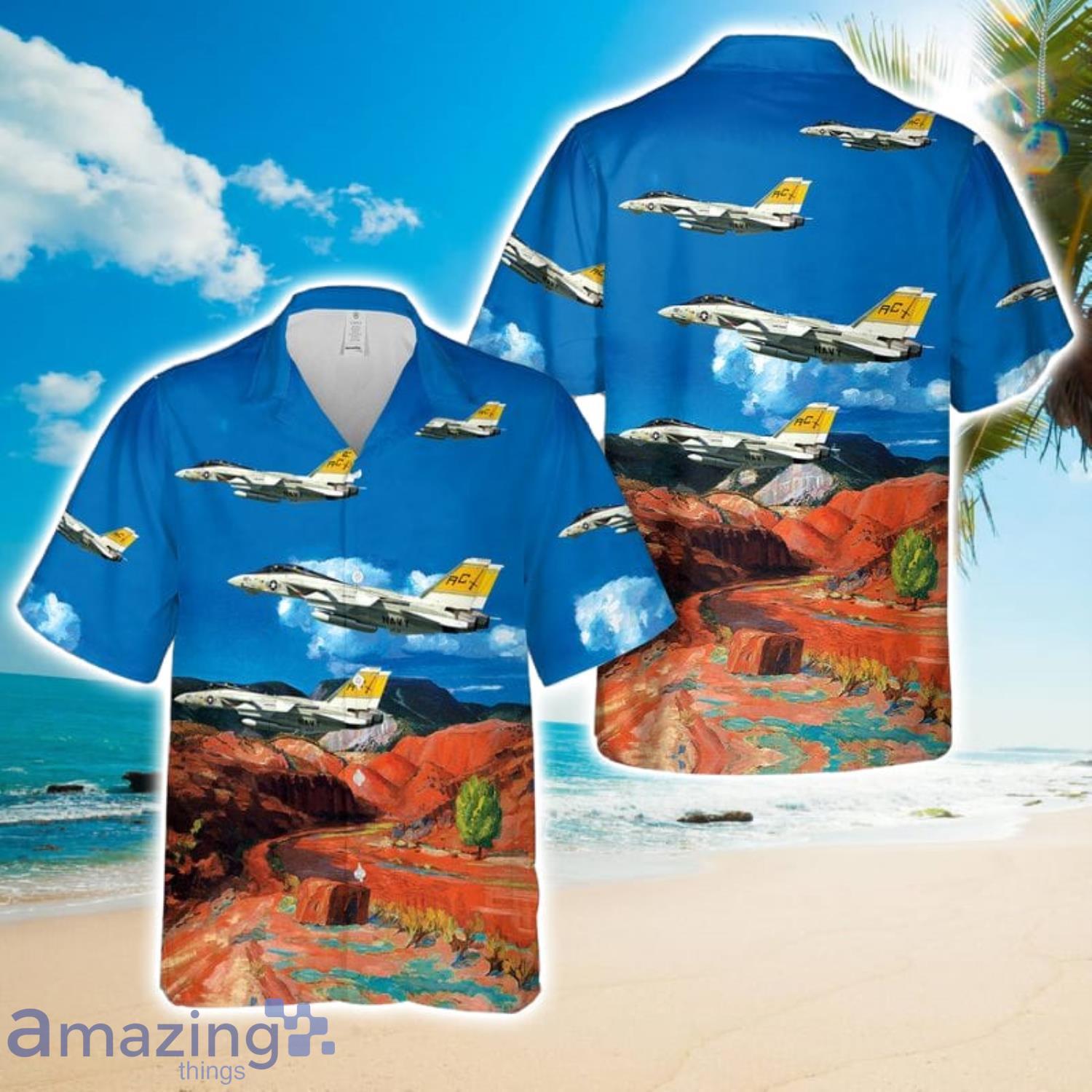 US Navy F-14B Tomcat VF-32 Swordsmen Aloha Hawaiian Shirt Gift For Summer Product Photo 1