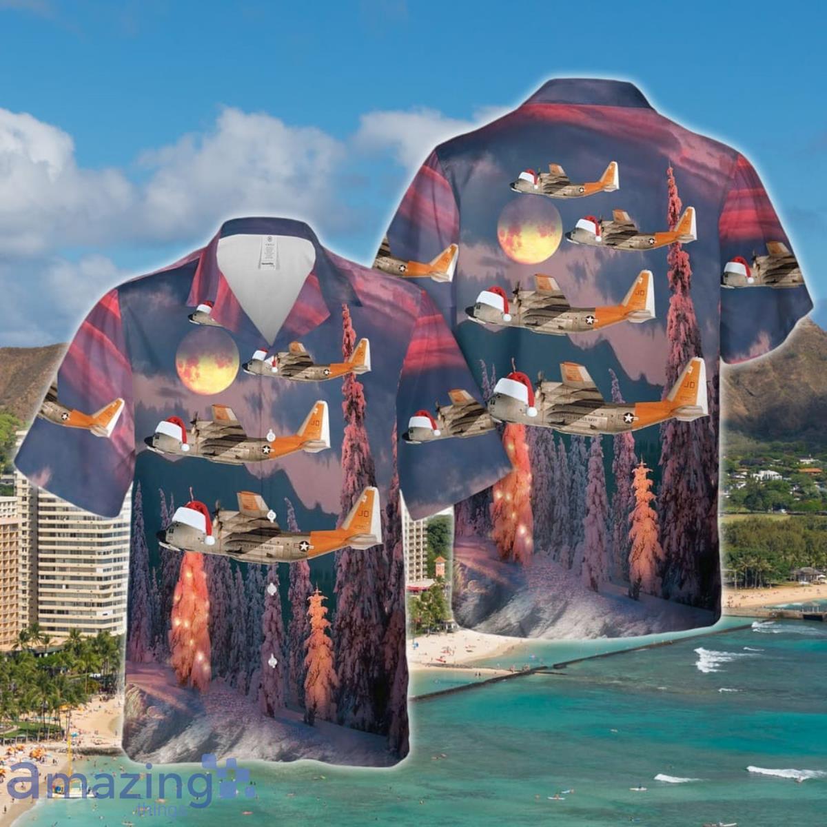 Us Navy Hawaiian Shirt, US Navy Hercules Of The Puckered Penguins Christmas Hawaiian Shirt Special Gift image Us Navy Hawaiian Shirt, US Navy Hercules Of The Puckered Penguins Christmas Hawaiian Shirt Special Gift Product Photo 1
