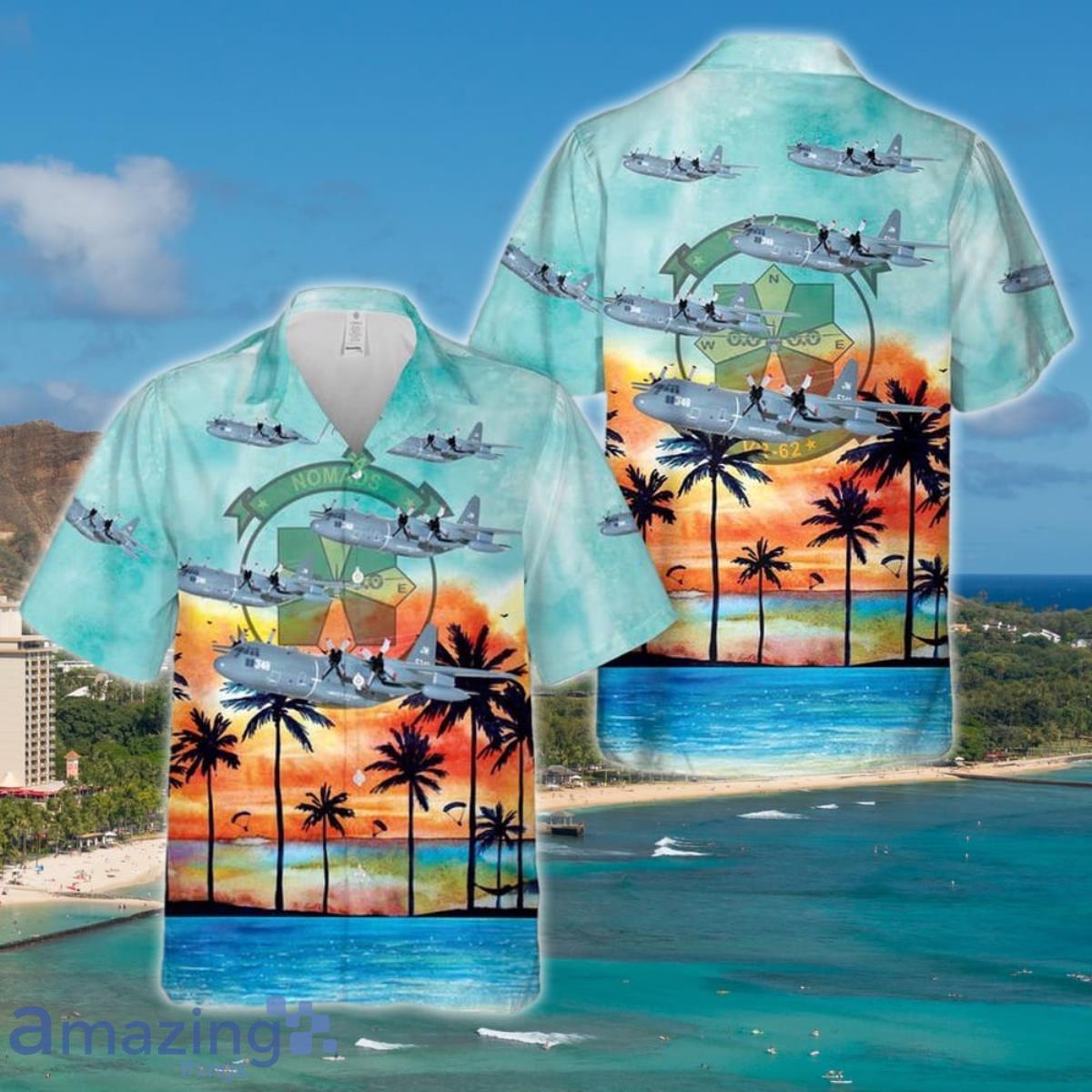 Us Navy Hawaiian Shirt, US Navy Lockheed Hercules Nomads Hawaiian Shirt Special Gift image Us Navy Hawaiian Shirt, US Navy Lockheed Hercules Nomads Hawaiian Shirt Special Gift Product Photo 1