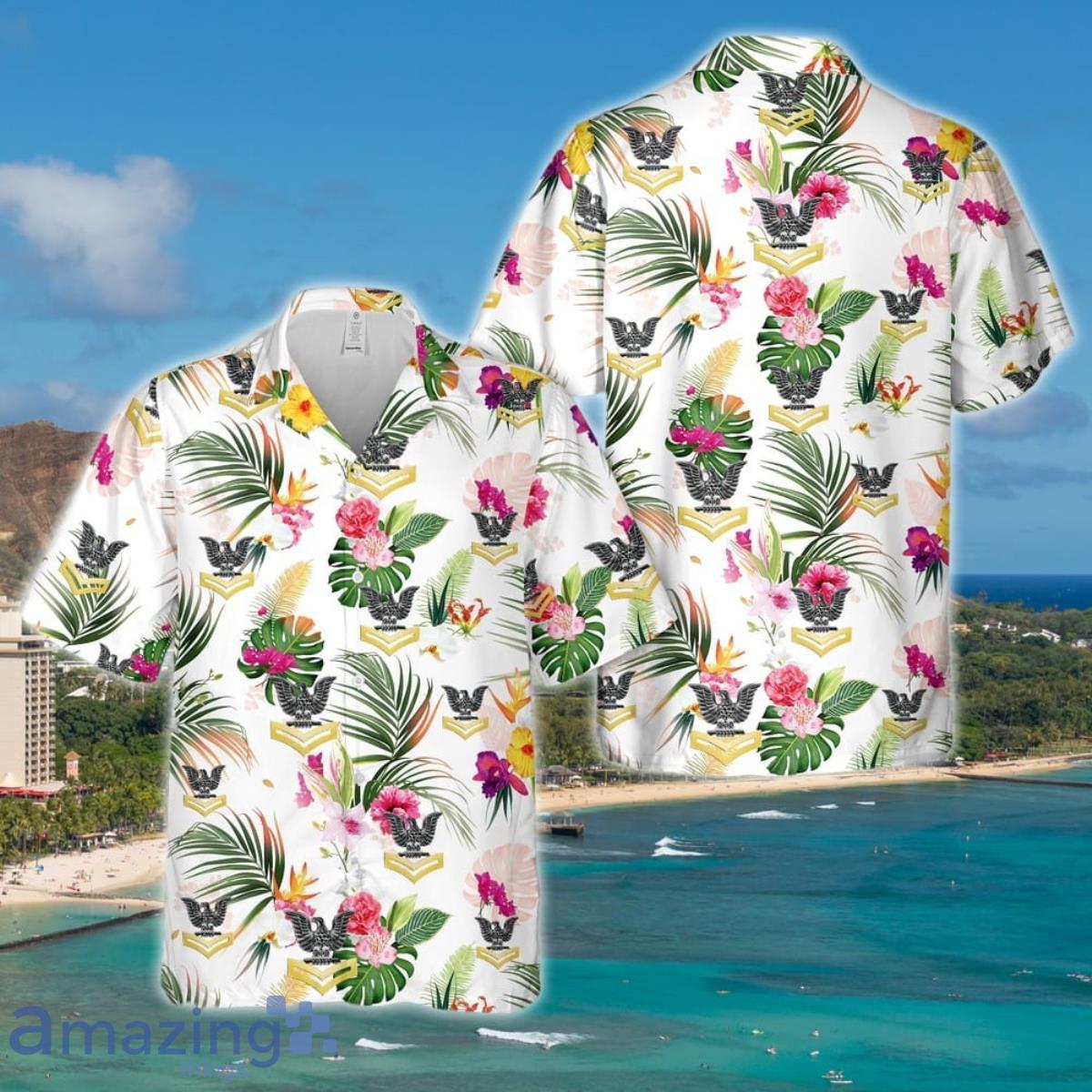Us Navy Hawaiian Shirt, US Navy Petty Officer Second Class Hawaiian Shirt Special Gift image Us Navy Hawaiian Shirt, US Navy Petty Officer Second Class Hawaiian Shirt Special Gift Product Photo 1
