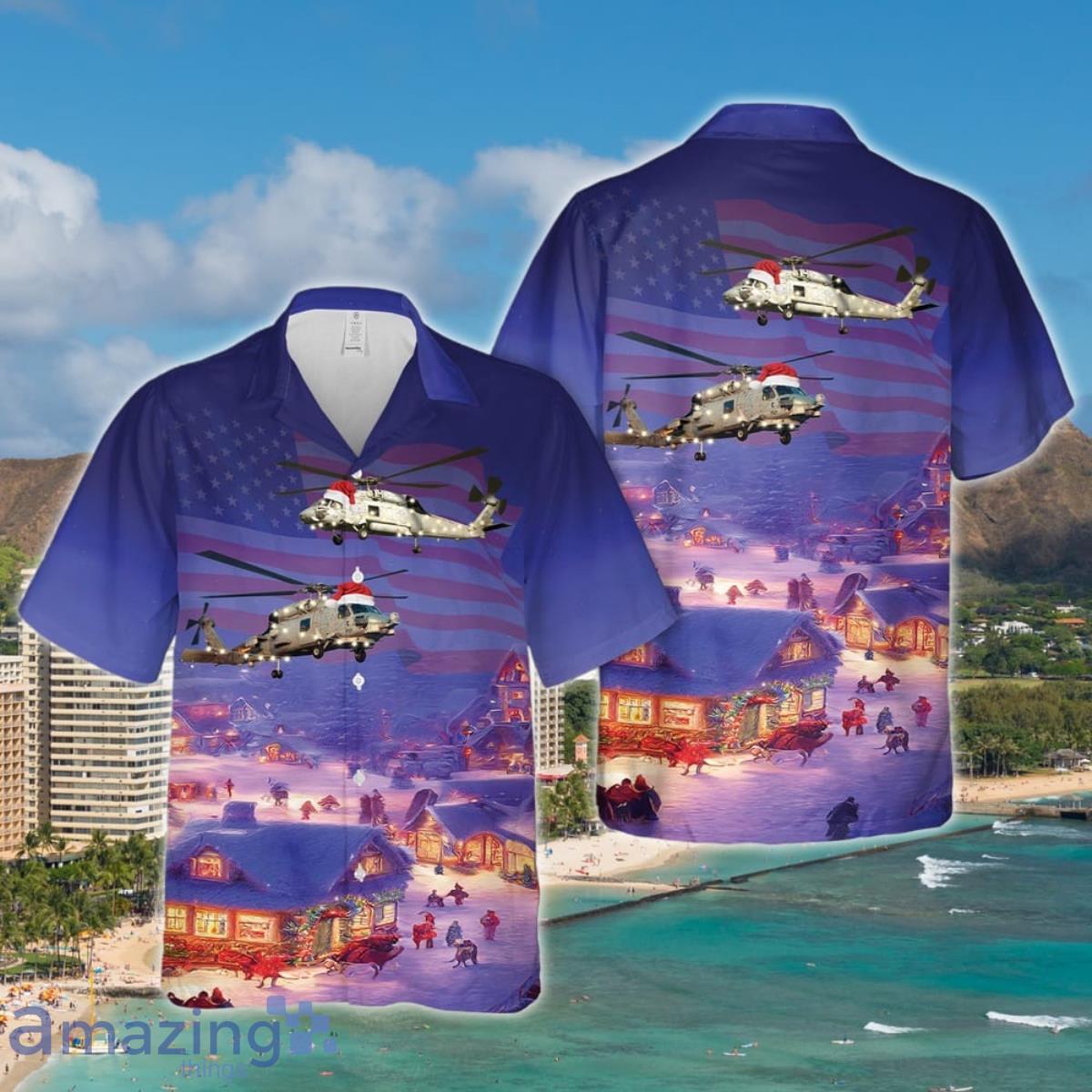 Us Navy Hawaiian Shirt, US Navy Seahawk Christmas Hawaiian Shirt Special Gift image Us Navy Hawaiian Shirt, US Navy Seahawk Christmas Hawaiian Shirt Special Gift Product Photo 1