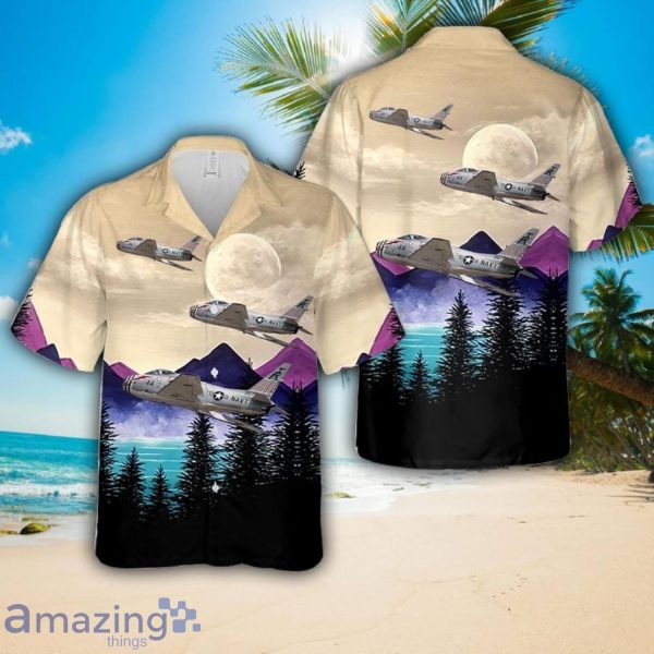 US Navy North American FJ-4B Fury Aloha Hawaiian Shirt Gift For Summer Product Photo 1