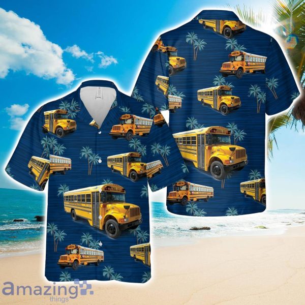 US School Bus Hawaiian Shirt Cute Summer Gift Product Photo 1
