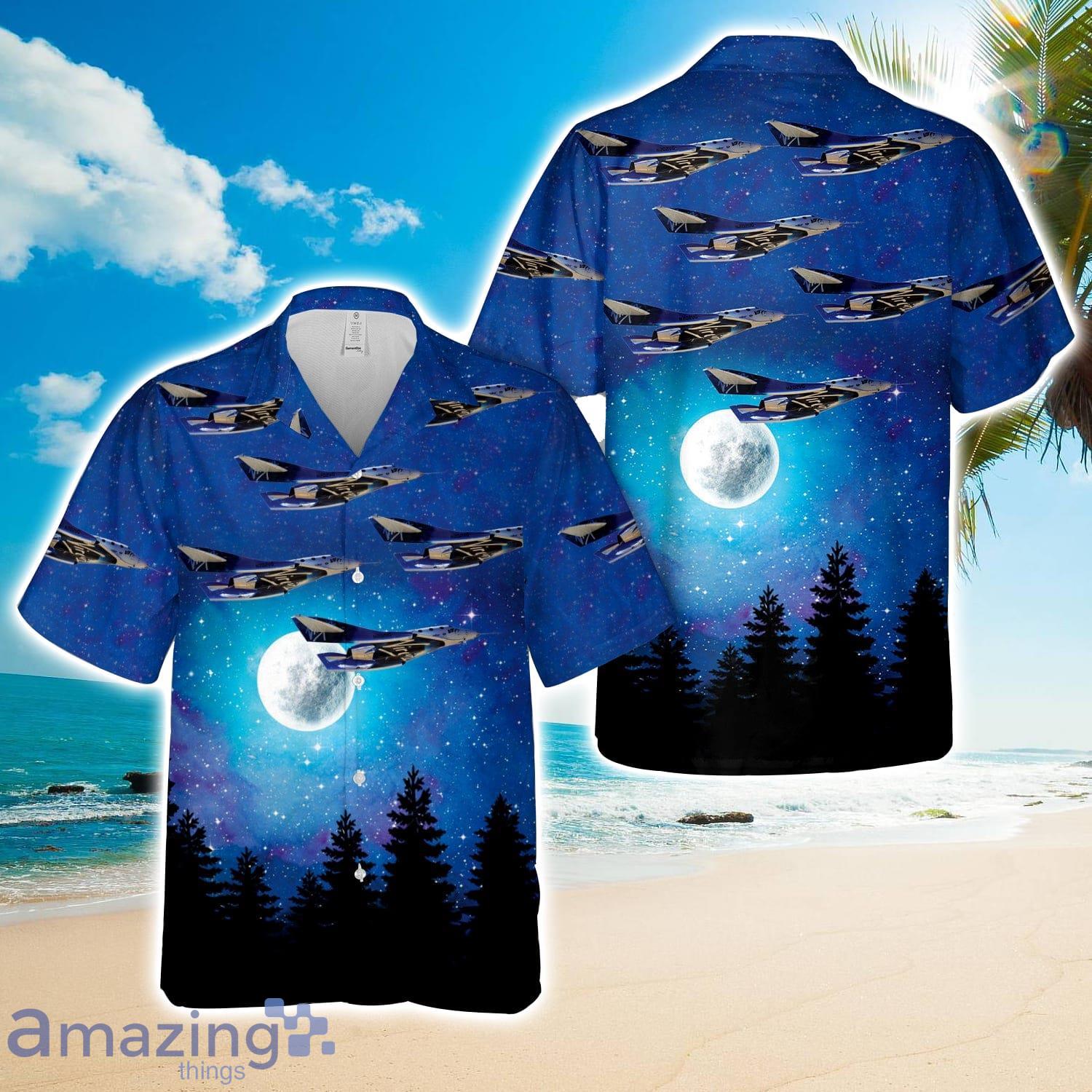 US Virgin Galactic VSS Unity Hawaiian Shirt Beach Holiday image US Virgin Galactic VSS Unity Hawaiian Shirt Beach Holiday Product Photo 1