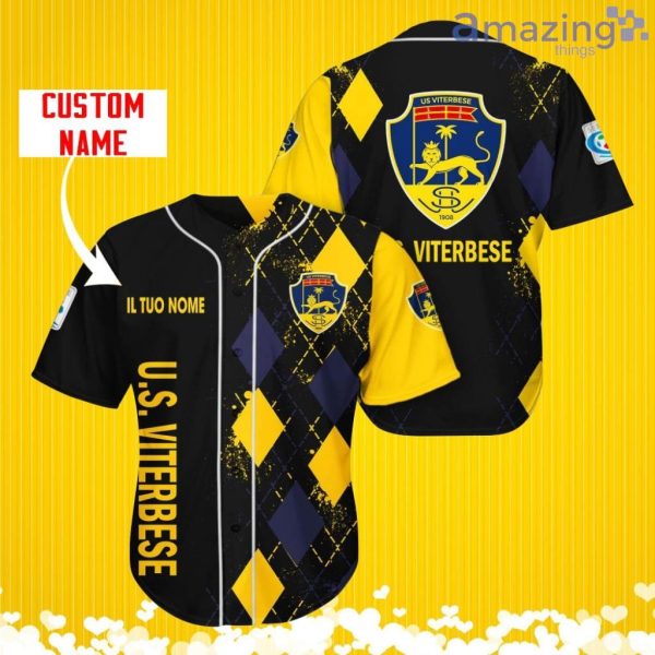 U.S. Viterbese 1908 Sports Logo Jersey Baseball Shirt Custom Name With Diamond Brush Pattern For Men And Women Product Photo 3
