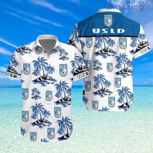 Usl Dunkerque Hawaiian Shirt And Shorts Trendy Beach Season For Men And Women Product Photo 1