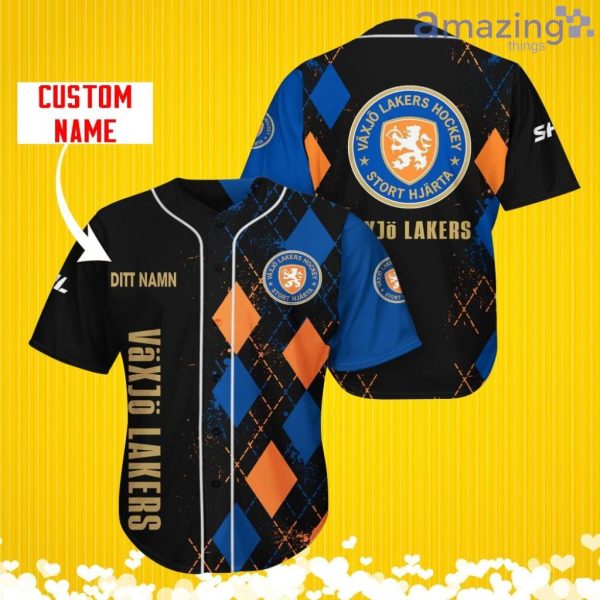 Vaxjo Lakers Sports Logo Jersey Baseball Shirt Custom Name With Diamond Brush Pattern For Men And Women Product Photo 1