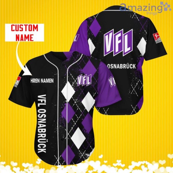 VfL Osnabruck Sports Logo Jersey Baseball Shirt Custom Name With Diamond Brush Pattern For Men And Women Product Photo 1