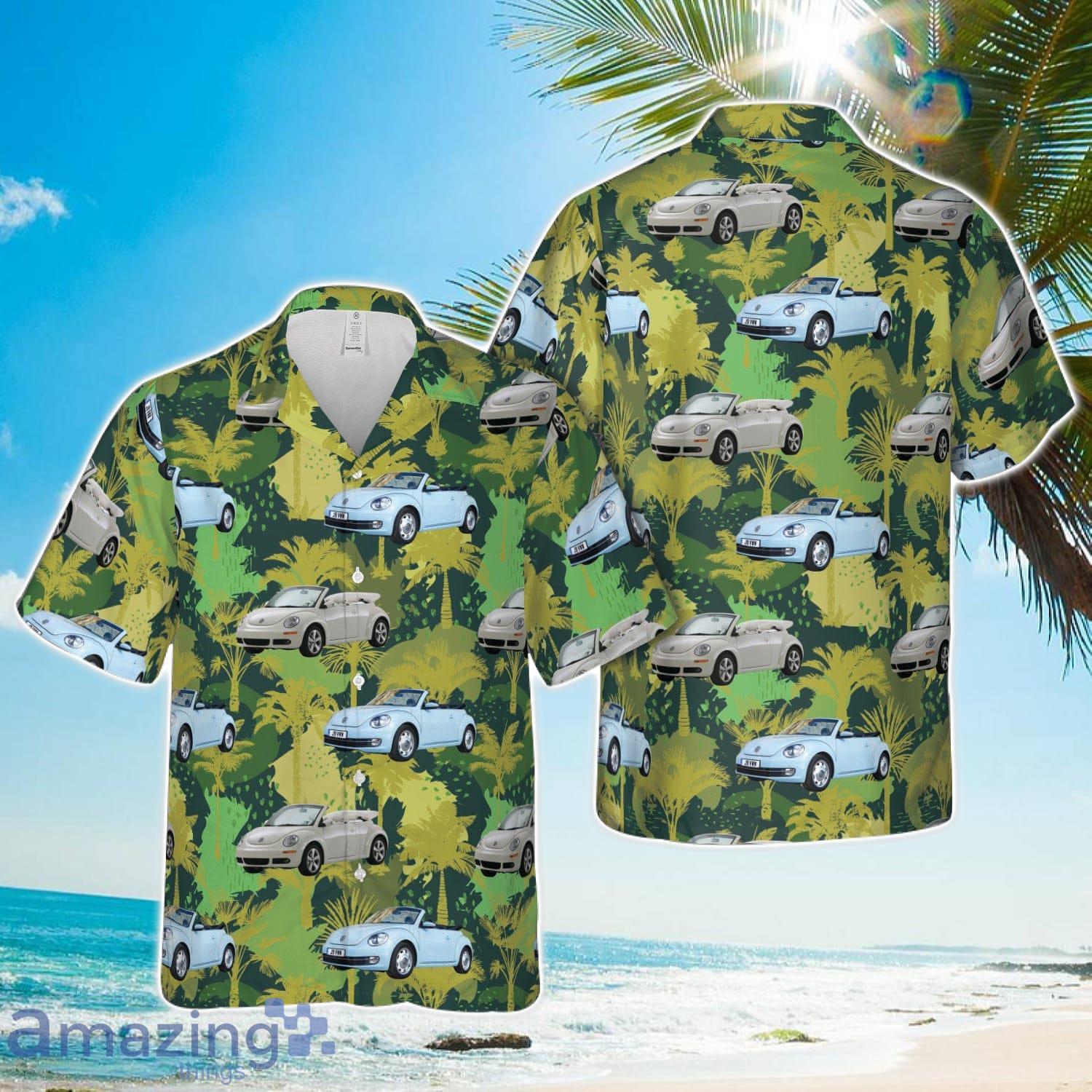 VW Beetle Cabrio 3D Printed Aloha Hawaiian Shirt image VW Beetle Cabrio 3D Printed Aloha Hawaiian Shirt Product Photo 1