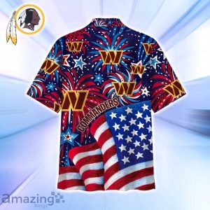 Washington Commanders NFL Flag Memorial Firework Hawaiian Shirt For Real Fans Product Photo 3