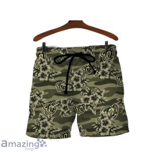 Washington Nationals Logo Camo Pattern 3D Hawaiian Shirt & Short Product Photo 3