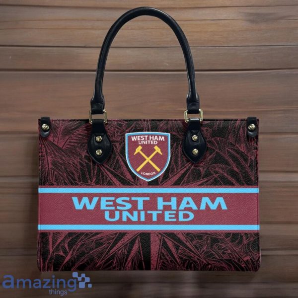 West Ham United F.C Leather Handbag Custom Name Gift For Women Product Photo 2