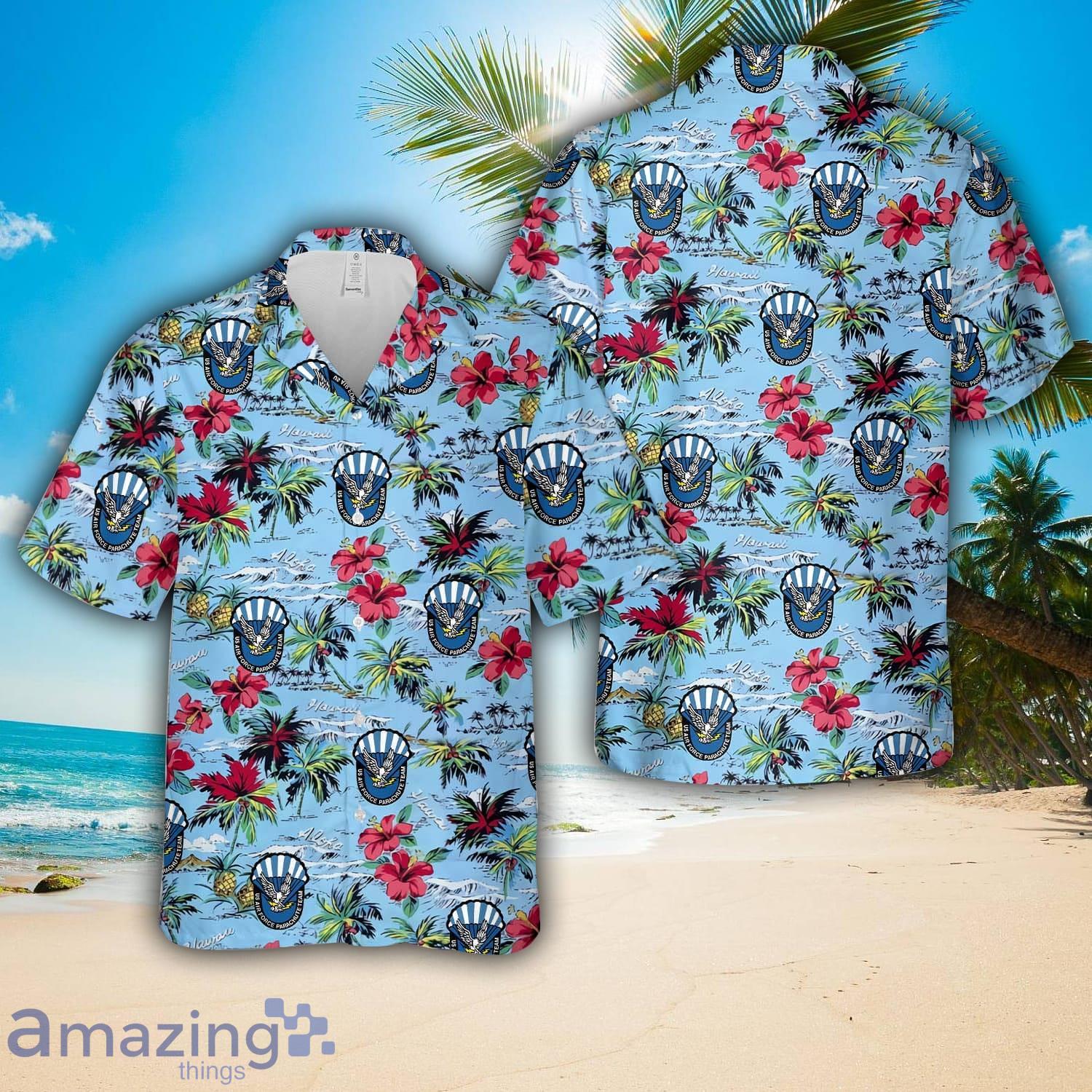 Wings of Blue USAF Parachute Team Hawaiian Shirt Cute Summer Gift image Wings of Blue - USAF Parachute Team Hawaiian Shirt Cute Summer Gift Product Photo 1